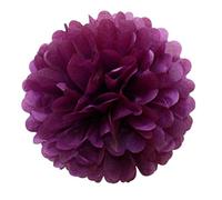 JZK 10 x Morado Pompones papel 25 cm pom poms ponpon pompom bolas flores para decoración boda cumpleaños fiesta bautismos, pompón decorativo de fiesta, decoración de dormitorio para niñas