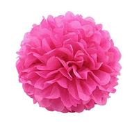 JZK 10 x Rosado Pompones papel 25 cm pom poms ponpon pompom bolas flores para decoración boda cumpleaños fiesta bautismos, pompón decorativo de fiesta, decoración de dormitorio para niñas