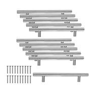 JZK 10 x Tiradores manijas en forma de T en acero Inoxidable 128 mm espacio de agujero para armario muebles puerta cajón cocina manijas