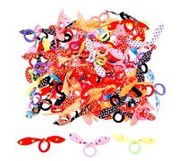JZK 100 x Goma pelo multi-colores pelo elástico ponytail holder cuerda banda para niñas pequeñas