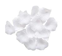 JZK 1000 x Blanco petalos de rosa artificiales para boda fiestas decoración confeti petalos para el día san valentín confeti o fiesta compromiso, decoración para fiestas