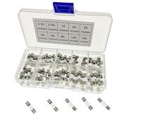 JZK 100x Golpe rápido conjunto de fusibles de vidrio, 20 x 5 mm, golpe rapido Kit de fusibles variados con caja fusibles de plástico transparente y valores de 10 amperios:0.2A 0.5A 1A 2A 3A 5A 6A