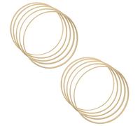 JZK 10x Aro bambú grande 30cm aros madera para macramé artesanía 30 cm aros atrapasueños de madera, anillo de corona floral, anillo madera artesanal para colgar pared