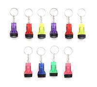 JZK 10x Llavero linterna mini pequeña para regalos fiesta niños para rellenos bolsas fiesta, llavero con linterna LED ligero lámpara luz de ojo cerradura, herramienta emergencia para acampar