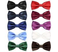 JZK 10x Pajaritas de Hombre Ajustables Multicolores Corbatas para Bodas, Fiestas, Ocasiones Formales o Especiales, Multicolor, L, Multicolor