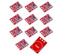 JZK 10x TTP223 Módulo de interruptor táctil capacitivo de auto-bloqueo, DC 2.5V - 5.5V Digital Sensor táctil capacitivo, transformación de un solo canal