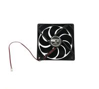 JZK 120 x 120 x 25 mm Ventilador silencioso de CC de 24 V de 2 polos con cables, 12025 pequeño de 12 cm Ventilador CC sin escobillas de 24 V