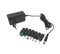 JZK 12V 2000 mA Fuente de alimentación, Adaptador de 12 V y 2 A, Cargador de Pared CA-CC con 7 Conectores CC para Teclado Yamaha, Tira LED, cámara CCTV, Router, Radio y Disco Duro Externo