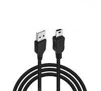 JZK 1M Cable mini USB, negro, USB 2.0 tipo A a mini B, carga rápida y transferencia de datos para micrófono Blue Yeti, para GoPro Hero HD, reproductor MP3, teléfono móvil, PDA y cámara salpicadero