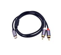JZK 1m USB C a 2 RCA audio cable, adaptador auxiliar audio tipo C a RCA para iPhone 15, para Huawei, para Xiaomi, Galaxy S24, S23 Ultra S22, S21, S20, amplificador, altavoz, estéreo para coche