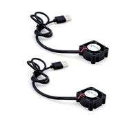 JZK 2 Piezas 25x25x10 mm DC 5V mini ventilador refrigeración USB 25 mm 3400 rpm 0.02A 2510 pequeño ventilador CC sin escobillas 2.5cm para placa desarrollo, tarjeta gráfica, impresora 3D