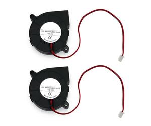 JZK 2 Piezas 5CM pequeño ventilador refrigeración 24V DC sin escobillas, 6500 RPM/min, 50 x 50 x 15 mm, 5015 ventilador de enfriamiento para impresora 3D 50mm