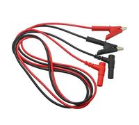 JZK 2 pinzas de cocodrilo de 1 m, 1000 V, 10 A, cables de prueba eléctricos, cables de prueba de multímetro, conector banana de 4 mm a cable de pinza de cocodrilo, color negro y rojo