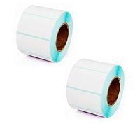 JZK 2 Rollos 1400 piezas etiquetas 55 mm x 30 mm auto adhesivo en blanco etiquetas térmicas para impresora térmica directa etiquetas adhesivas para escribir en frascos