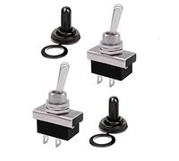 JZK 2 Uds 25A 12V interruptor de palanca 2 pin ON OFF, KN3D-101 interruptor palanca 12V On/Off metal, 2 posiciones SPST interruptor de palanca encendido/apagado con tapa impermeable