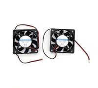JZK 2 unidades de 60 x 60 x 15 mm, 2 pines, CC, 24 V, mini ventiladores con cables, 6015, pequeño, silencioso, 60 mm, 6 cm, sin escobillas, para carcasa de PC e impresora 3D, con cable y conector