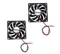 JZK 2 ventiladores de refrigeración silenciosos DC 24V 8010 con cables, ventilador de PC de 80 mm, ventilador de caja de computadora de 8 cm x 8 cm x 1 cm, ventilador sin escobillas CC de 24 V