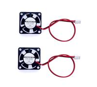 JZK 2 ventiladores de refrigeración silenciosos de 30 x 30 x 10 mm, 2 pines CC 12 V con cables, ventilador de refrigeración silencioso pequeño 3010 de 30 mm, ventilador de CC sin escobillas en