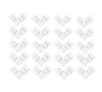 JZK 20 conectores de tira LED de 4 pines RGB 5050 LED en forma de L para tira de luz LED SMD RGB 5050 de 10 mm multicolor