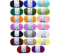 JZK 20 Multicolor 50g ovillos lanas super suave algodón leche hilos lana para amigurumi tejer crochet ganchillo manualidades