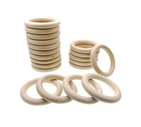 JZK 20 PCS 10cm Grande anillos de madera natural para manualidades, anillo madera sin terminar para macramé dentición bebe colgador de macetas plantas, redondos aros madera mordedor