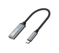 JZK 20CM Cable Adaptador USB C a HDMI, Cable conversor 4K@30Hz Tipo C a HDMI HD para Thunderbolt 3/4/5, para MacBook Pro/Air, para Surface Book 2, para Samsung Galaxy S24/S10/S9 y para iPhone 15 Pro