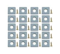 JZK 20x Plástico Deslizadores para Muebles 25mm fácil Deslizamiento Almohadillas deslizantes para Muebles Planeadores pies Mesa Almohadillas cuadradas para pies Silla atornilladas