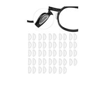 JZK 24 pares de almohadillas adhesivas para la nariz, 3 mm de grosor, forma de D transparente, antideslizantes, almohadillas de silicona suave, almohadillas nasales adhesivas para gafas de sol de