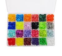 JZK 240 Piezas 24 Colores 12mm T5 botones a presion plastico snaps colores broches ropa corchetes de presion plástico juego para ropa bebé monederos baberos carteras, con caja de almacenamiento