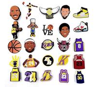 JZK 25 dijes para zapatos con temática de baloncesto para CROCS para hombre, widgets geniales para CROCs, decoración de zapatos para zuecos