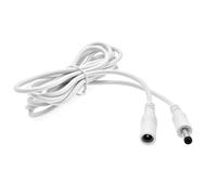 JZK 2M Cable extensión alimentación 5,5 x 2,1 mm, 12V CC, adaptador corriente macho a hembra 5,5 mm x 2,1 mm para fuentes de alimentación, cámaras de vigilancia, tiras LED, routers, CCTV-IP, blanco