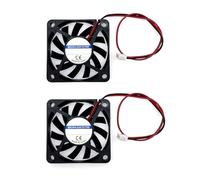 JZK 2PCS 60x60x10mm 2 pines 12V mini ventilador enfriamiento silencioso 60mm con cables 6010 6cm miniatura pequeño ventilador DC sin escobillas 12V ventilador impresora 3D ventilador disipador calor