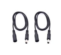 JZK 2X 1,5 m Negro Cable extensión alimentación 24 V 12 V DC 5,5 mm x 2,1 mm, Macho a Hembra 5,5 x 2,1 mm para Tapo cámaras C110, C211, C510W, TC70, cámaras Seguridad CCTV, Tiras LED