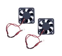 JZK 2x 2 pines DC 12V 50x50x10 mm Mini ventilador refrigeración silencioso con cables 5010 50mm pequeño ventilador CC sin escobillas miniatura cm, ventilador impresora 3D con cable y conector