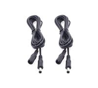JZK 2X 2M Negro DC 5,5 mm x 2,1 mm extensión Cable, Adaptador Corriente Hembra a Macho 2,1 mm x 5,5 mm para Tiras LED, enrutadores, cámaras vigilancia, automóviles, monitores, DVR, NVR, CCTV