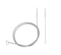 JZK 2X Cepillo Limpieza Flexible Largo Metal para Orificio Drenaje de frigorífico y Manguera vejiga Agua, Herramienta Delgada del Cepillo Limpieza Orificio Drenaje, Cepillo para sonda alimentación