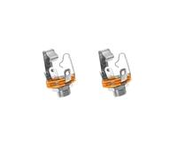 JZK 2X jacks entrada guitarra hembra 1/4 de pulgada, conector mono TS 6,35 mm para montaje en panel con arandela y tuerca, conector reemplazo tipo soldadura para guitarra eléctrica, bajo, altavoces