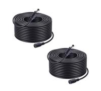 JZK 2X Negro 10m DC CCTV alimentación extensión Cable, con Conector Macho a Hembra 5,5 mm x 2,1 mm, para Tapo C110, C211, C320WS, C310P2, C510W, TC60 y TC70 cámaras Seguridad, Tiras luz LED