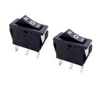 JZK 2x ON OFF ON Interruptor basculante 15A 250V AC 3 pines 3 terminales SPDT 3 posiciones Encendido Apagado Encendido Interruptor de botón de encendido rectangular ON-OFF-ON KCD