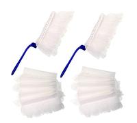 JZK 2X Pequeño Plumero atrapapolvo Microfibra Esponjoso con 10x recargas de Plumero, pequeña Herramienta de Limpieza de Polvo desechable estático para persianas PC TV Escritorio salpicadero Coche