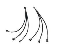 JZK 2x PWM Divisor Ventilador, 4Pines 1 a 3 Vías, Cable Divisor Ventilador tipo Y CPU para Ordenador Sobremesa, Cable Extensión Ventilador 4 Pines, Cable PWM 4 pin para Distribuidor Ventilador