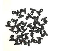 JZK 30 clips negros pequeños de bulldog de 22 mm, clips de metal con bisagras de bulldog para suministros de hogar y oficina