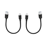 JZK 30 cm Cable Carga rápida USB C Corto, 2 Unidades, Cable Datos USB A a Tipo C 3A para iPhone 15/16, Cable alimentación para Samsung Galaxy S22/S21, para Google Pixel y para Huawei P30/P20