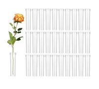 JZK 30 tubos de agua de plástico reutilizables con tapa, tubos de agua florales para arreglos florales, mantener las plantas frescas, tubos de ensayo de flores para arreglos florales, Clear