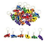 JZK 32x Llaveros Coche de Carreras Silicona para Niños, Rellenos de Bolsas de Fiesta, Regalo de Agradecimiento para Fiestas