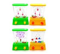 JZK 4 juegos de mano clásicos retro de los años 80 y 90, juego de agua con aros, juegos de aro de agua para niños y adultos, juguete de concentración, juego de fiesta familiar, idea de gadget