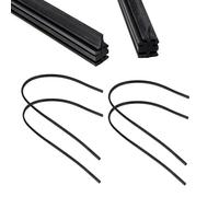 JZK 4 Piezas 6mm 70cm cortable Tira Goma limpiaparabrisas Repuestos de escobillas limpiaparabrisas sin Marco Reemplazo de escobillas limpiaparabrisas Delanteras y traseras del Coche