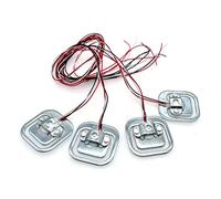 JZK 4 x 100 libras de carga de 50 kg, resistencia del sensor de tensión de peso de celda de carga de medio puente, sensor de escala de cuerpo con cables de alambre para báscula de cuerpo DIY