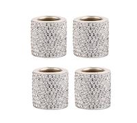 JZK 4 x reposacabezas de coche blanco collar de cristal rhinestone reposacabezas anillos bling decoración interior para auto coche camión SUV vehículo