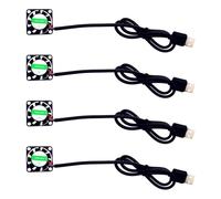 JZK 4PCS 25x25x7 mm DC 5V mini ventilador refrigeración USB 25 mm 9800 rpm 0.1 A, 2507 pequeño ventilador CC sin escobillas 2.5 cm para placa desarrollo, tarjeta gráfica, impresora 3D